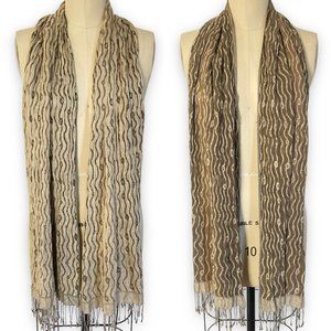 Neeru Kumar 100% Silk Double Weave Doublecloth Collapse Woven Crinkle Scarf